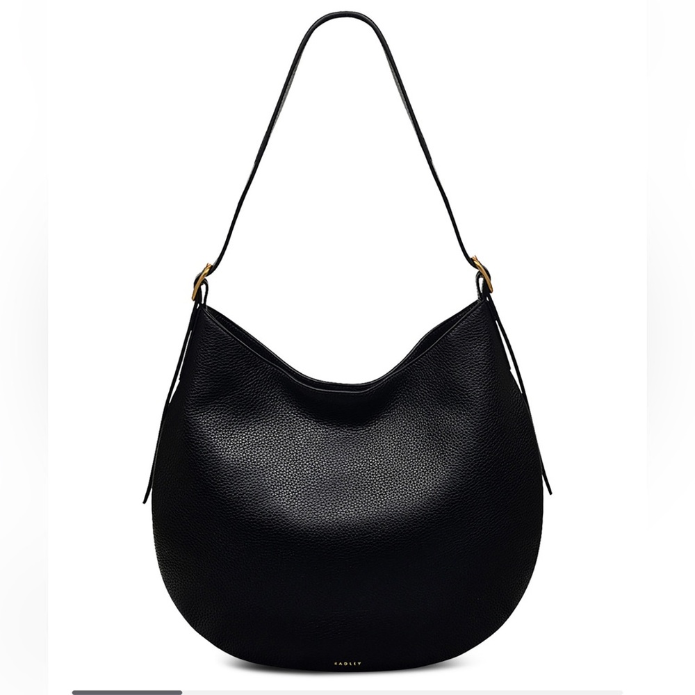🔥NWT🔥 FANTASTIC‼️ Radley London Kensington Place Twin Gusset Leather Bag🖤BLACK🖤 - Picture 7 of 11